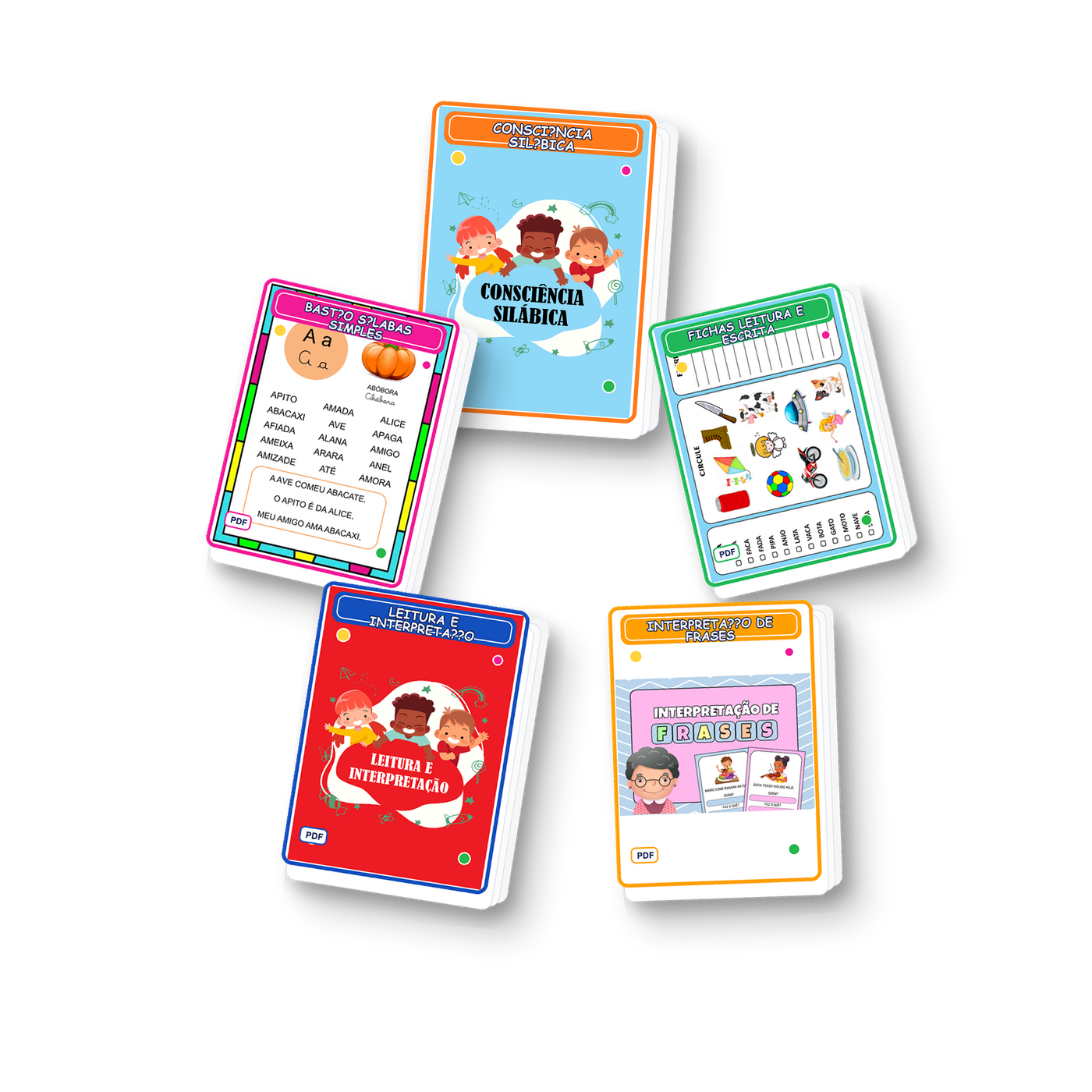 Mockups dos materiais do Plano Básico